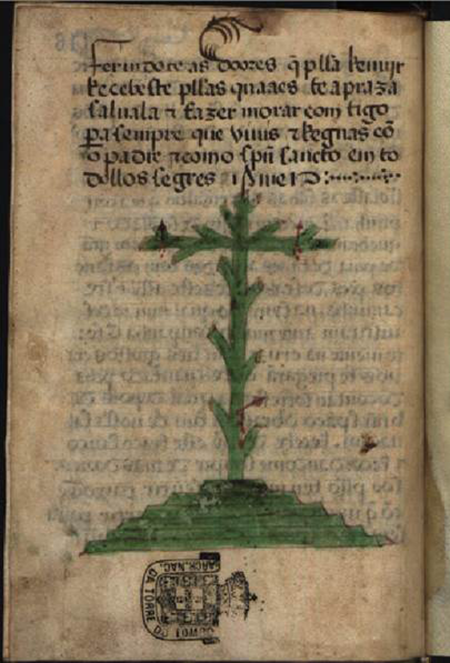 Livro da Paixão de Lorvão. ANTT/OC/MSML/B/9, f. 116v.© Arquivo Nacional da Torre do Tombo, Lisboa.